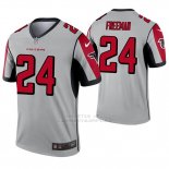 Camiseta NFL Legend Hombre Atlanta Falcons 24 Devonta Freeman Inverted Gris