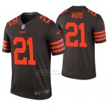 Camiseta NFL Legend Hombre Cleveland Browns Denzel Ward Marron Color Rush