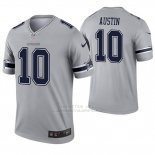 Camiseta NFL Legend Hombre Dallas Cowboys 10 Tavon Austin Inverted Gris