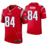 Camiseta NFL Legend Hombre New England Patriots 84 Antonio Marron Inverted Rojo