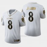 Camiseta NFL Limited Baltimore Ravens Jackson Golden Edition Blanco