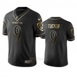 Camiseta NFL Limited Baltimore Ravens Justin Tucker Golden Edition Negro