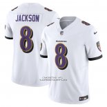 Camiseta NFL Limited Baltimore Ravens Lamar Jackson Vapor F.U.S.E. Blanco