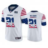 Camiseta NFL Limited Dallas Cowboys Ezekiel Elliott Independence Day Blanco