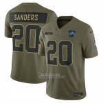 Camiseta NFL Limited Detroit Lions Barry Sanders 2025 Salute To Service Retired Verde Militar
