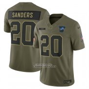 Camiseta NFL Limited Detroit Lions Barry Sanders 2025 Salute To Service Retired Verde Militar
