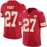 Camiseta NFL Limited Hombre 27 Hunt Kansas City Chiefs Rojo