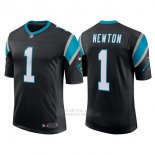 Camiseta NFL Limited Hombre Carolina Panthers 1 Cam Newton Negro