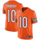 Camiseta NFL Limited Hombre Chicago Bears 10 Mitchell Trubisky Naranja Stitched Rush
