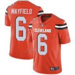 Camiseta NFL Limited Hombre Cleveland Browns 6 Baker Mayfield Naranja Alternate Vapor Untouchable