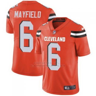 Camiseta NFL Limited Hombre Cleveland Browns 6 Baker Mayfield Naranja Alternate Vapor Untouchable