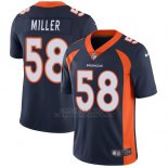 Camiseta NFL Limited Hombre Denver Broncos 58 Von Miller Azul Alterno Stitched Vapor Untouchable