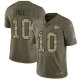 Camiseta NFL Limited Hombre Kansas City Chiefs 10 Tyreek Hill Limited Verde 2017 Salute To Service