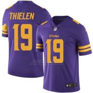 Camiseta NFL Limited Hombre Minnesota Vikings 19 Adam Thielen Violeta Stitched Rush