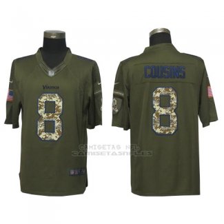 Camiseta NFL Limited Hombre Minnesota Vikings 8 Sam Bradford Verde