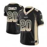 Camiseta NFL Limited Hombre New Orleans Saints Ken Crawley Saints Negro 2018 Drift Fashion Color Rush