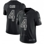 Camiseta NFL Limited Hombre Oakland Raiders 4 Derek Carr Negro Rush Impact