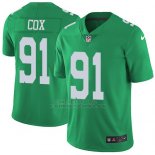 Camiseta NFL Limited Hombre Philadelphia Eagles 91 Fletcher Cox Verde Stitched Rush