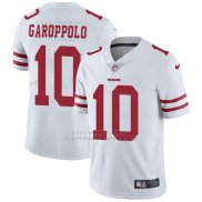 Camiseta NFL Limited Hombre San Francisco 49ers 10 Jimmy Garoppolo Blanco Stitched Vapor Untouchable