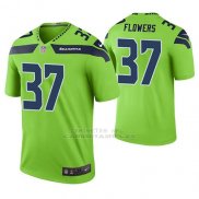 Camiseta NFL Limited Hombre Seattle Seahawks Tre Flowers Verde Color Rush