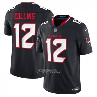 Camiseta NFL Limited Houston Texans Nico Collins Vapor F.U.S.E. Negro