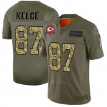 Camiseta NFL Limited Kansas City Chiefs Kelce 2019 Salute To Service Verde