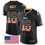 Camiseta NFL Limited Los Angeles Ram Goff Rush USA Flag Negro