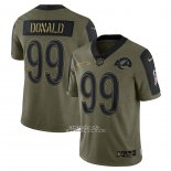 Camiseta NFL Limited Los Angeles Rams Aaron Donald 2021 Salute To Service Verde