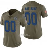 Camiseta NFL Limited Mujer Indianapolis Colts Personalizada 2017 Salute To Service Verde