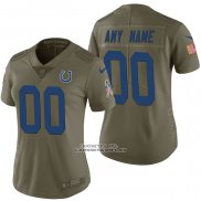Camiseta NFL Limited Mujer Indianapolis Colts Personalizada 2017 Salute To Service Verde