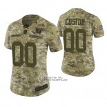 Camiseta NFL Limited Mujer New York Giants Personalizada 2018 Salute To Service Verde