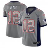 Camiseta NFL Limited New England Patriots Brady Rush Drift Fashion Gris