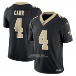 Camiseta NFL Limited New Orleans Saints Derek Carr Vapor F.U.S.E. Negro