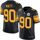 Camiseta NFL Limited Nino Pittsburgh Steelers 90 Watt Negro