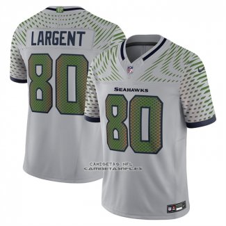 Camiseta NFL Limited Seattle Seahawks Steve Largent 2025 Rivalries Collection Retired Gris
