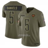 Camiseta NFL Limited Washington Commanders Jayden Daniels 2025 Salute To Service Verde Militar