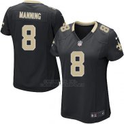 Camiseta New Orleans Saints Manning Negro Nike Game NFL Mujer
