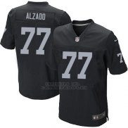 Camiseta Oakland Raiders Alzado Negro Nike Elite NFL Hombre