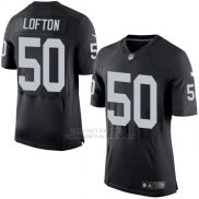 Camiseta Oakland Raiders Lofton Negro Nike Elite NFL Hombre