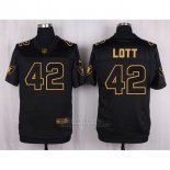 Camiseta Oakland Raiders Lott Negro Nike Elite Pro Line Gold NFL Hombre