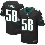 Camiseta Philadelphia Eagles Hicks Negro Nike Elite NFL Hombre