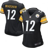 Camiseta Pittsburgh Steelers Bradshaw Negro Nike Game NFL Mujer