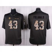 Camiseta Pittsburgh Steelers Polamalu Apagado Gris Nike Anthracite Salute To Service NFL Hombre