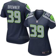 Camiseta Seattle Seahawks Browner Azul Oscuro Nike Game NFL Mujer