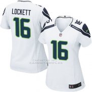 Camiseta Seattle Seahawks Lockett Blanco Nike Game NFL Mujer
