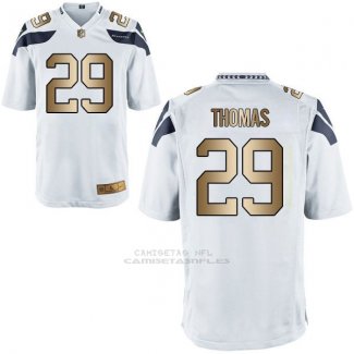 Camiseta Seattle Seahawks Thomas Blanco Nike Gold Game NFL Hombre