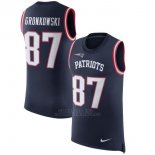 Camisetas Sin Mangas NFL Limited Hombre New England Patriots 87 Gronkowski Azul