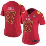 Camiseta AFC Kelce Rojo 2017 Pro Bowl NFL Mujer