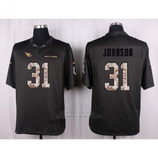 Camiseta Arizona Cardinals Johnson Apagado Gris Nike Anthracite Salute To Service NFL Hombre