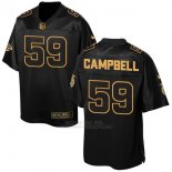 Camiseta Atlanta Falcons Campbell Negro 2016 Nike Elite Pro Line Gold NFL Hombre